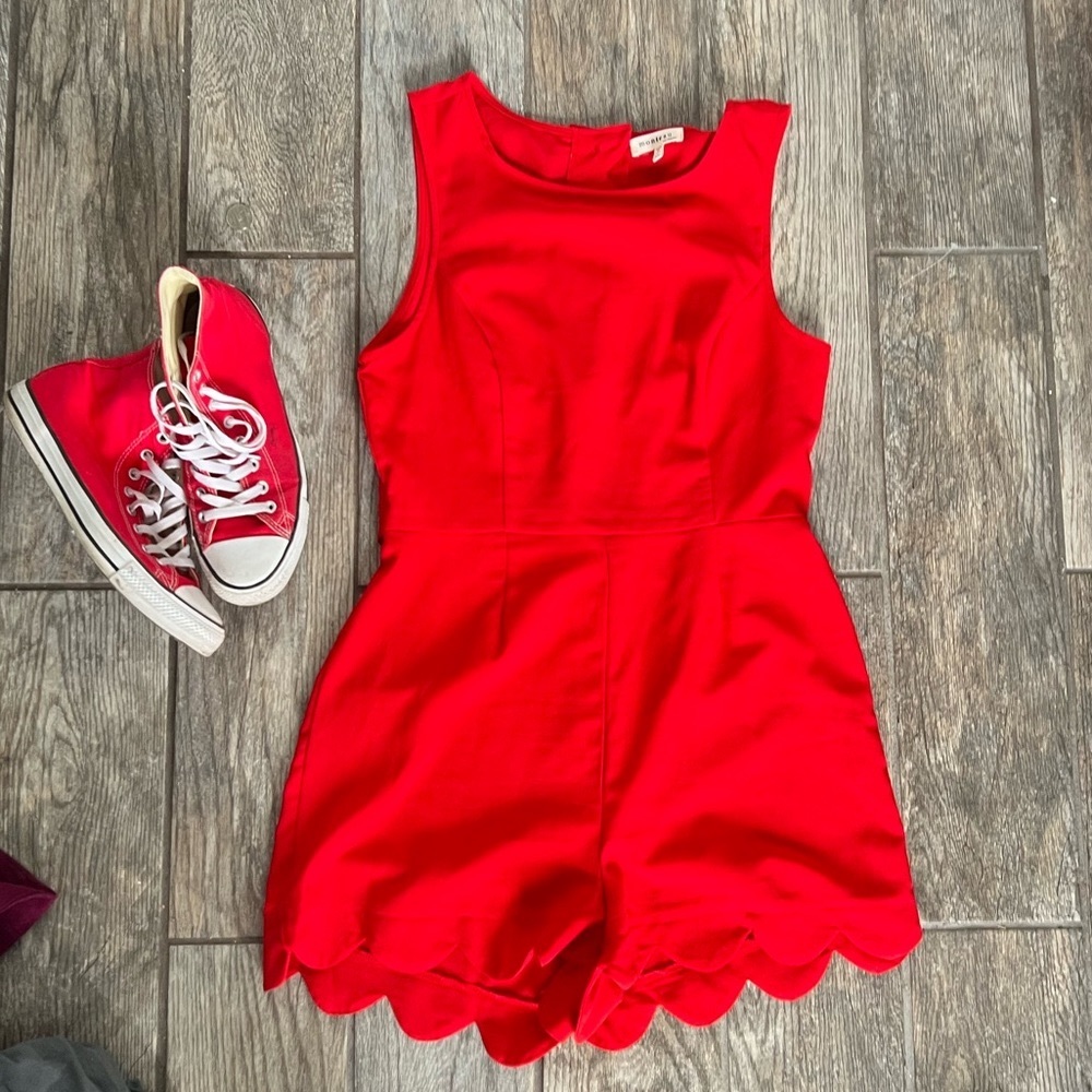 Red romper peek a book back